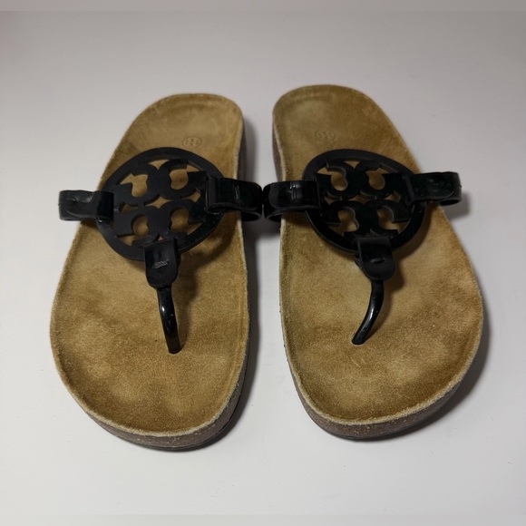 +Tory Burch Miller cork sandals Black